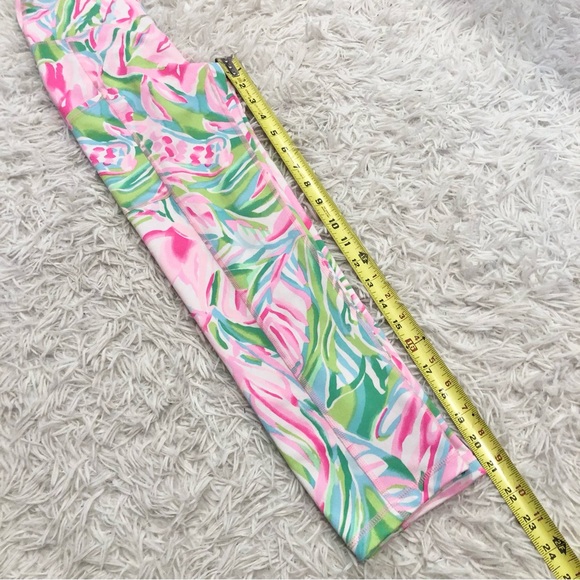 Lilly Pulitzer Luxletic Croc my world Weekender Crop Leggings Pink Green XXS - Picture 9 of 9